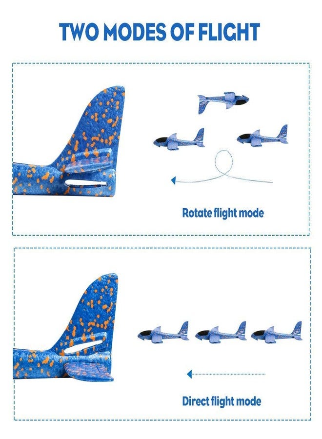 Touchcart Kids Hand Throw Foam Glider Plane 17.5 Inch Dual Flight Mode LED Aeroplane Toy | Lightweight EPP Foam Flying Aircraft for Boys Girls Outdoor Sports Long Distance Throw & Party Return Gift - Image 3
